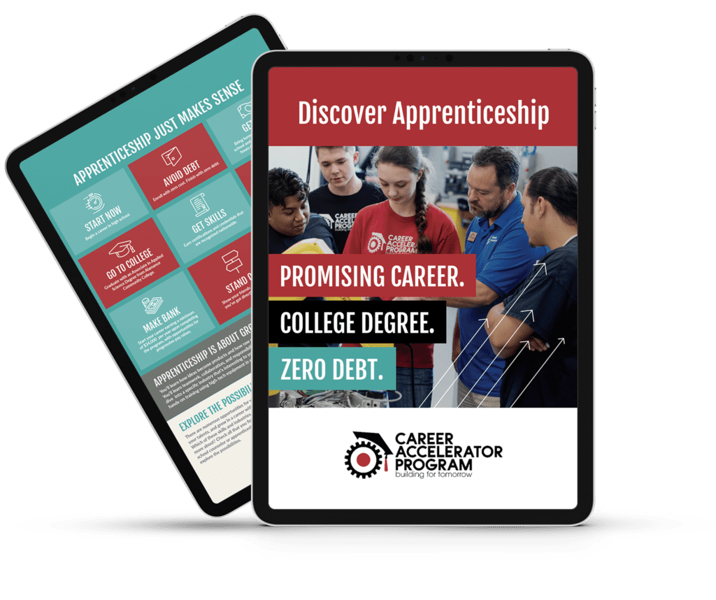 iPad graphic CAP Apprenticeship Brochure
